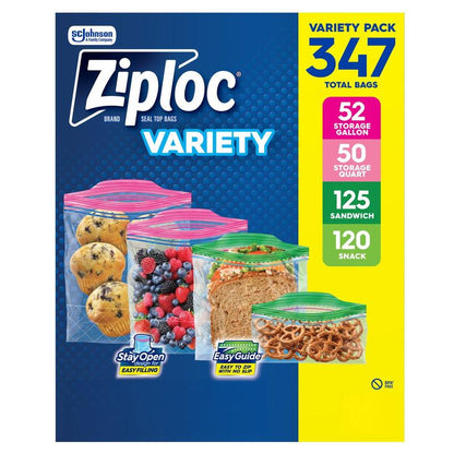 Ziploc Variety Total Bags, 347 Pack