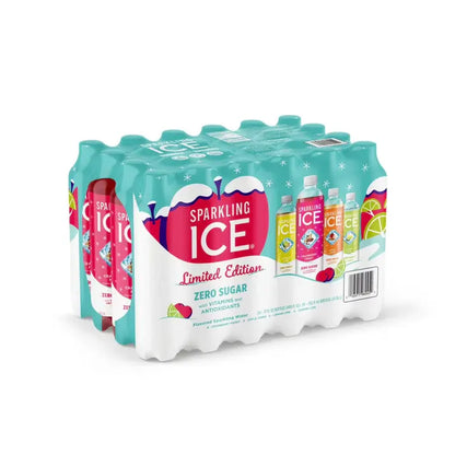 Vitamin-Infused Sparkling Water Variety Pack – Apple Cider, Cranberry Frost & Ginger Lime (17 oz, 24-Pack)