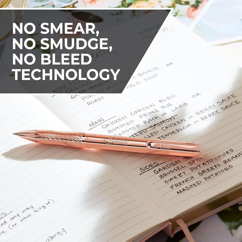 Sharpie S-Gel Gel Pen – Copper Metal Body, 0.7mm Medium Point with Refill