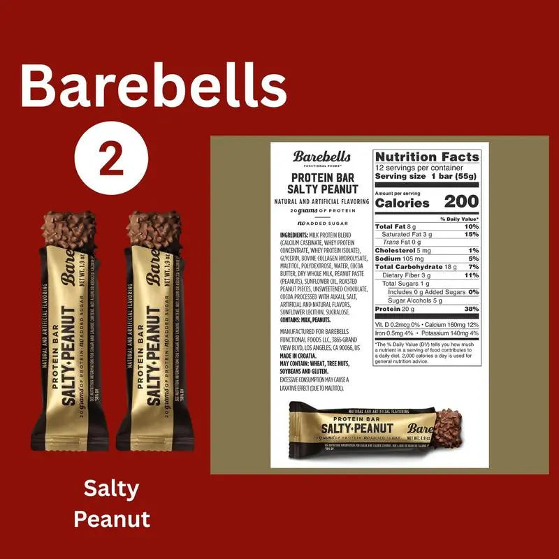 Barebells Protein Bars Variety Pack – Minty Chocolate, Cookies & Caramel, Salty Peanuts (6 Count)