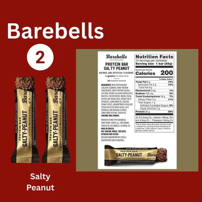 Barebells Protein Bars Variety Pack – Minty Chocolate, Cookies & Caramel, Salty Peanuts (6 Count)