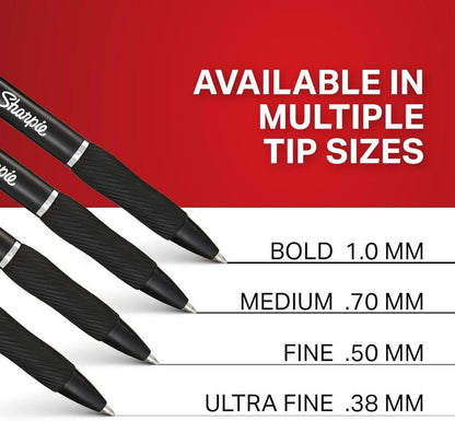 Sharpie S-Gel Pens, Medium Point (0.7mm), Black Ink, 4 Count