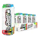 GHOST Energy Drink, Sour Strips Rainbow Flavor, 200mg Caffeine, Zero Sugar, 16 oz Cans, 12-Pack