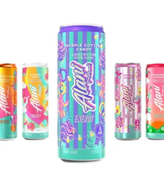 Alani Nu Energy Drink Variety Pack, Purple Cotton Candy, Cotton Candy, Orange Kiss, Strawberry Sunrise, Sherbet Swirl, 12 fl