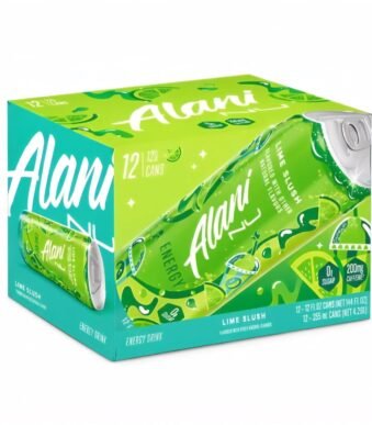 Alani Nu Lime Slush Energy Drink, 200mg Caffeine, Zero Sugar, 12 fl oz Cans, 12 Pack