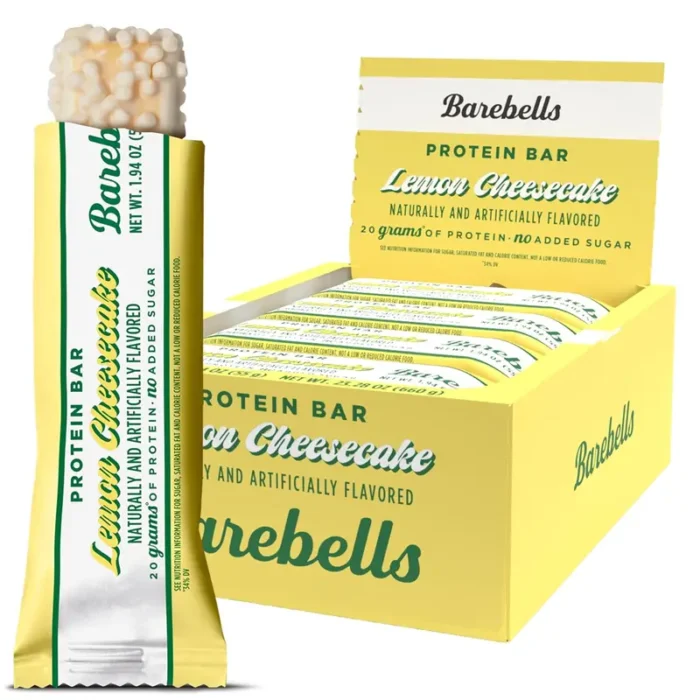 Barebells Lemon Cheesecake Protein Bars, 20g Protein, 1g Sugar, 12 Count