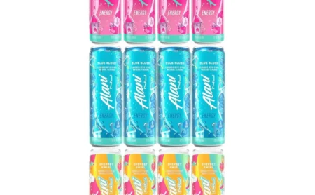 Alani Nu energy drink variety pack with Blue Slush, Pink Slush and Sherbet Swirl