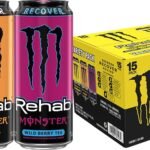 Monster Energy Rehab Variety Pack Energy Iced Tea, 15.5 fl oz Cans, 15-Pack