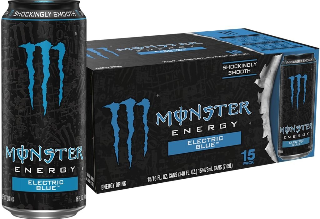 Monster Energy Electric Blue Energy Drink, 16 fl oz Cans, 15-Pack