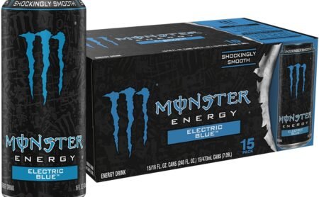 Monster Energy Electric Blue Energy Drink, 16 fl oz Cans, 15-Pack