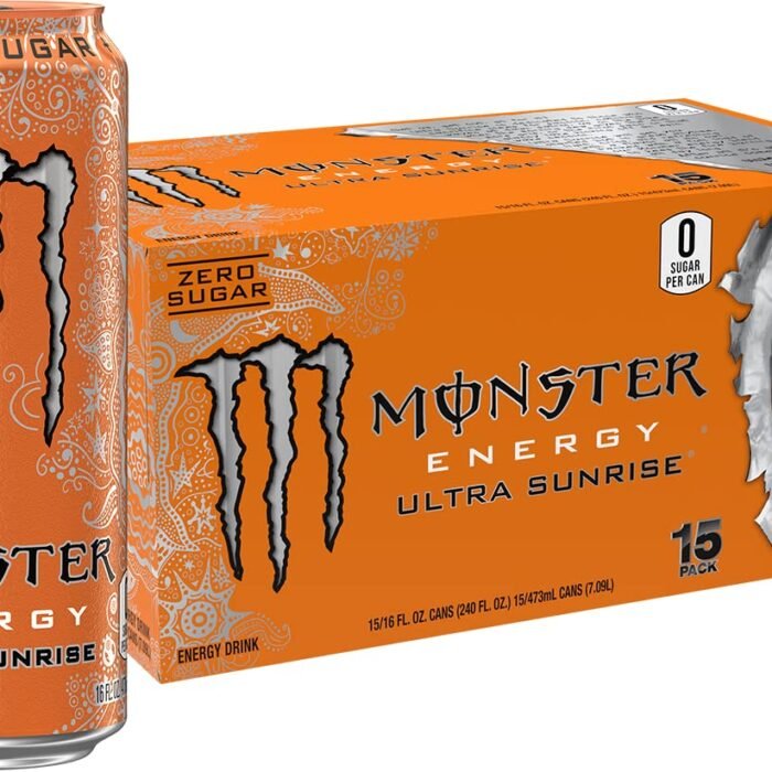 Monster Energy Ultra Sunrise Sugar-Free Energy Drink, 16 fl oz Cans, 15-Pack