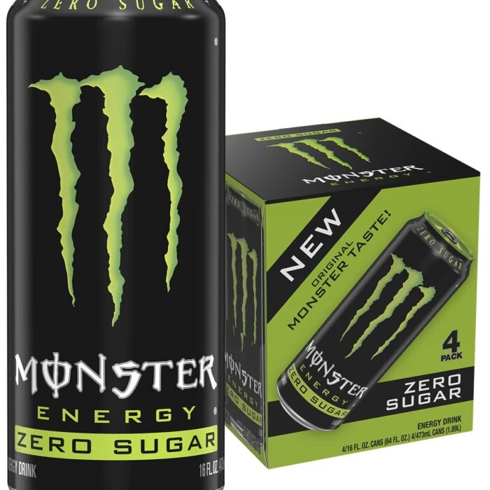 Monster Energy Zero Sugar Low-Calorie Energy Drink, 16 fl oz Cans, 12-Pack