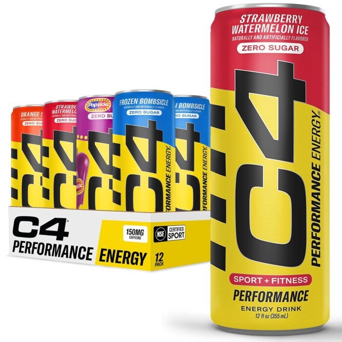 C4 Energy Drink Popsicle Variety Pack, 12 fl oz Cans, 12-Pack
