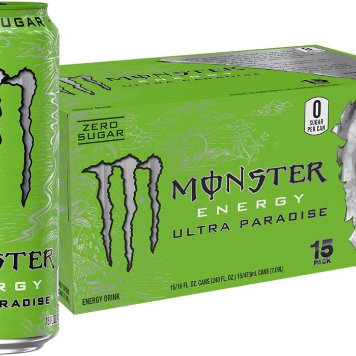 Monster Energy Ultra Paradise Sugar-Free Energy Drink, 16 fl oz Cans, 15-Pack