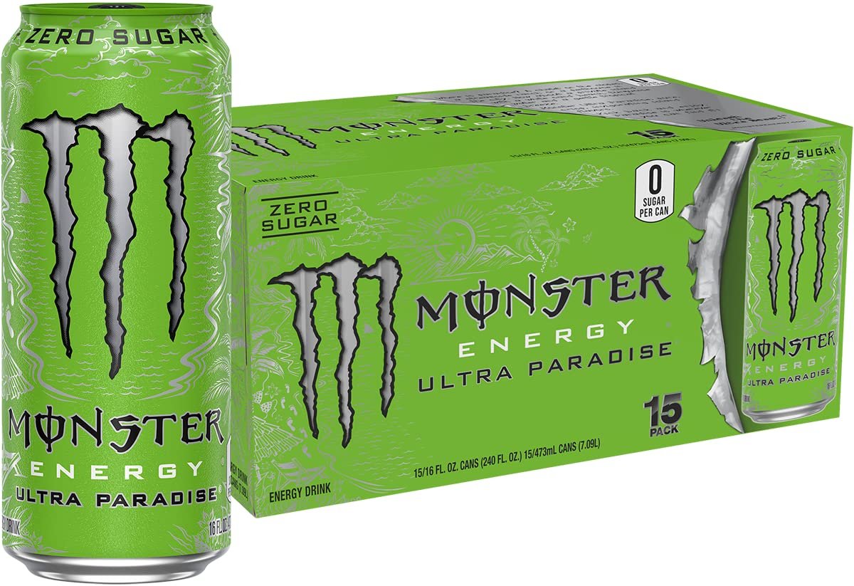 71anofX5BPL._SL1500_.jpg Monster Energy Ultra Paradise Sugar-Free Energy Drink, 16 fl oz Cans, 15-Pack