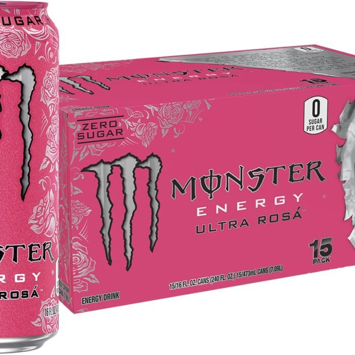 Monster Energy Ultra Rosa Sugar-Free Energy Drink, 16 fl oz Cans, 15-Pack