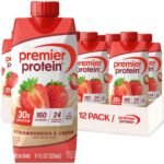 Premier Protein Strawberries & Cream 30g High Protein Shake, 11 fl oz, 12-Pack