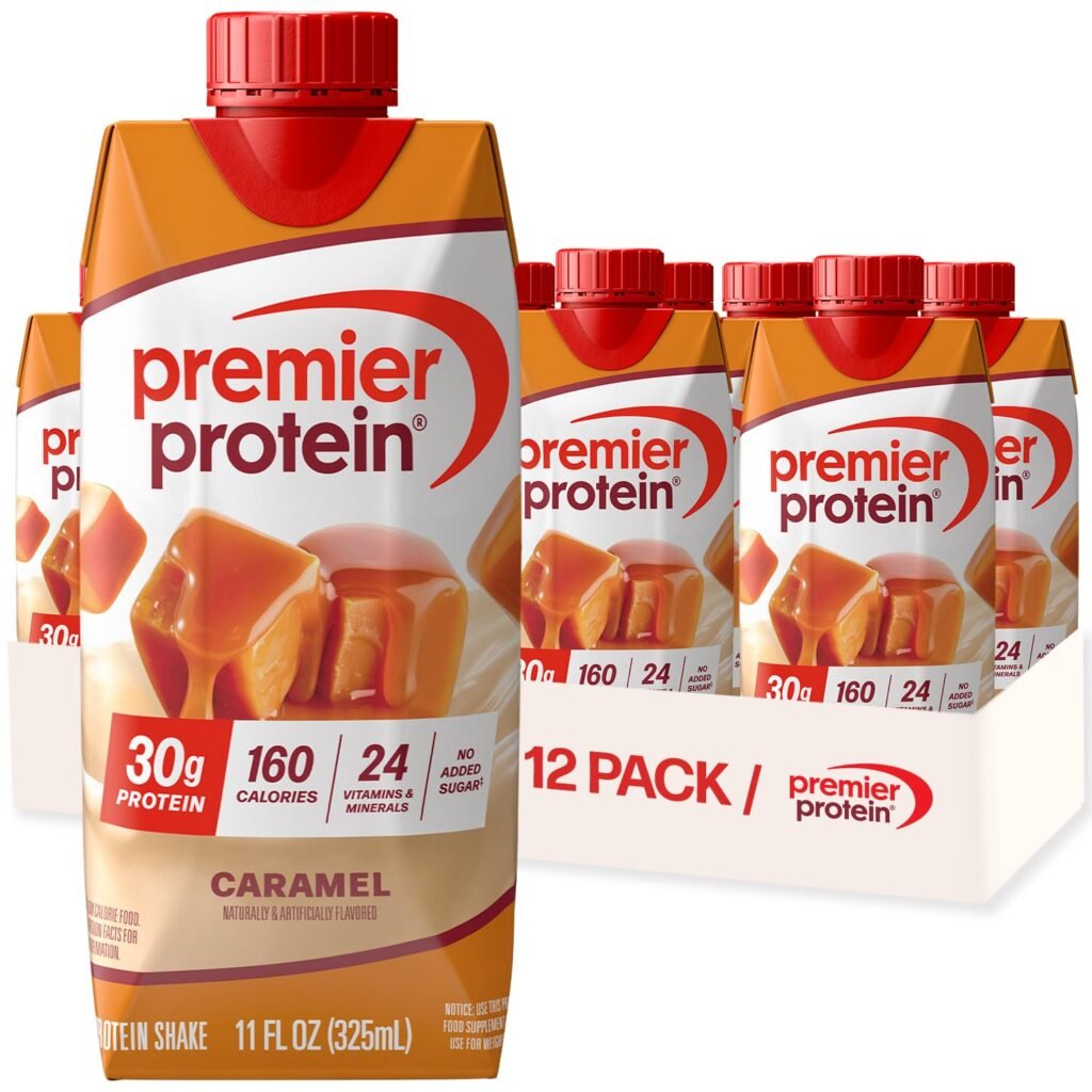 Premier Protein Caramel 30g High Protein Shake, 12-Pack
