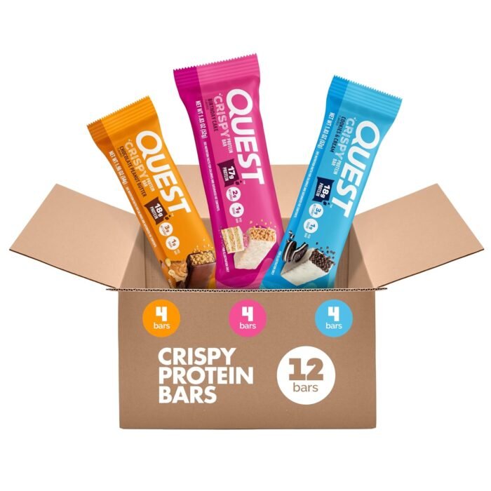 Quest Nutrition Crispy Variety Pack Protein Bars, 12 Count