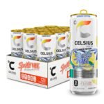 Celsius Sparkling Spritz Vibe Summer Edition Sugar-Free Energy Drink, 200mg Caffeine, 12 fl oz Cans, 12-Pack