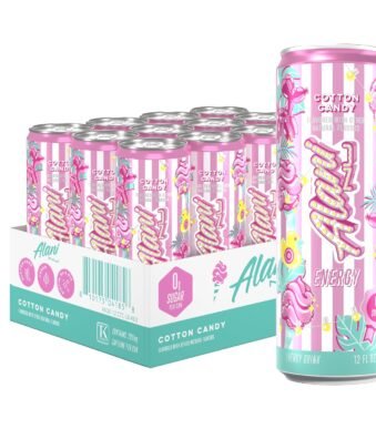 Alani Nu Cotton Candy Sugar-Free Energy Drink, 200mg Caffeine, 12 fl oz Cans, 12 Count