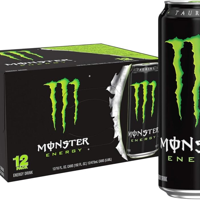 Monster Energy Original Green Energy Drink, 16 fl oz Cans, 12-Pack