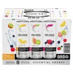 Celsius Sparkling Variety Pack (Orange, Wild Berry, Kiwi Guava) Sugar-Free Energy Drink, 200mg Caffeine, 12 fl oz Cans, 12-Pack