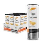 Celsius Sparkling Orange Sugar-Free Energy Drink, 200mg Caffeine, 12 fl oz Cans, 12-Pack