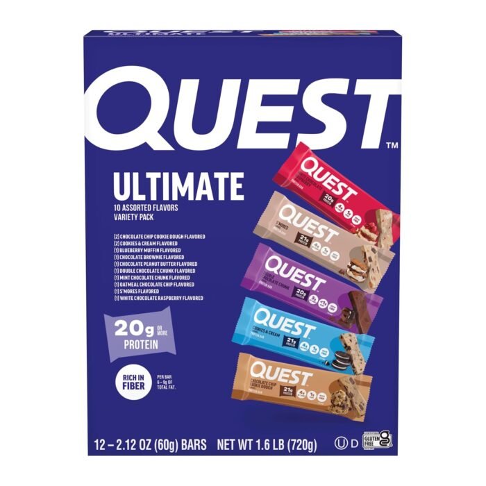 Quest Nutrition Ultimate Variety Pack Protein Bars, 12 Count