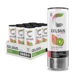 Celsius Sparkling Kiwi Guava Sugar-Free Energy Drink, 200mg Caffeine, 12 fl oz Cans, 12-Pack