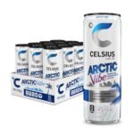 Celsius Arctic Vibe Sparkling Frozen Berry Sugar-Free Energy Drink, 200mg Caffeine, 12 fl oz Cans, 12-Pack