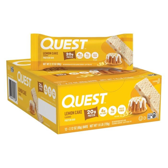Quest Nutrition Lemon Cake Protein Bars, 12 Count