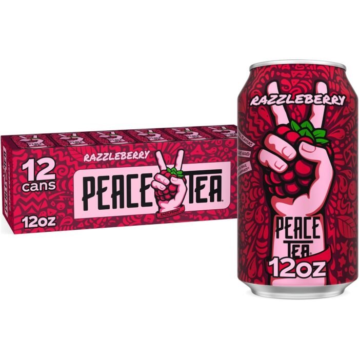 Peace Tea Razzleberry Iced Tea Cans, 12 fl oz, 12-Pack